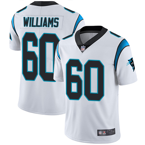 Carolina Panthers Limited White Youth Daryl Williams Road Jersey NFL Football #60 Vapor Untouchable
